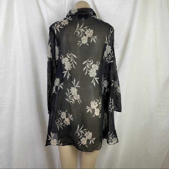🚫SOLD🚫 VTG 80’s Jeannene Booher Sheer Black Cover Up - Picture 8 of 16